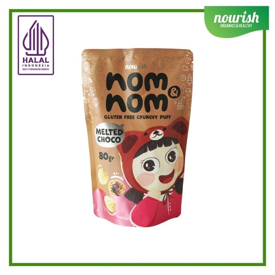 

Nom Nom - Gluten Free Crunchy Puff Melted Choco Soes Kering Isian Coklat 80gr Nugi