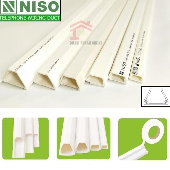 Niso Tc-6 Tc6 Ducting Penutup Pelindung Kabel Telepon Jaringan Listrik