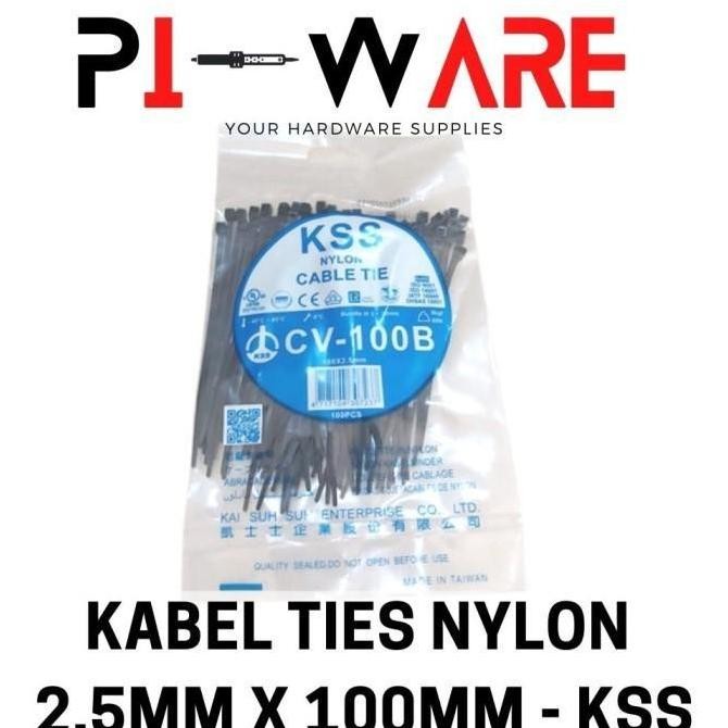 

Original Kss Cv 100B Kabel Tis 100Mm 10Cm X 2.5Mm Cable Tie Ties Hitam