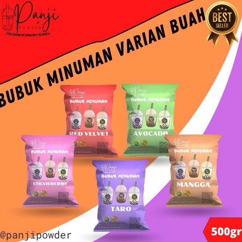 

bubuk minuman rasa buah 500gr serbuk minuman aneka rasa bubuk minuman kekinian powder minuman 500gr Nugi