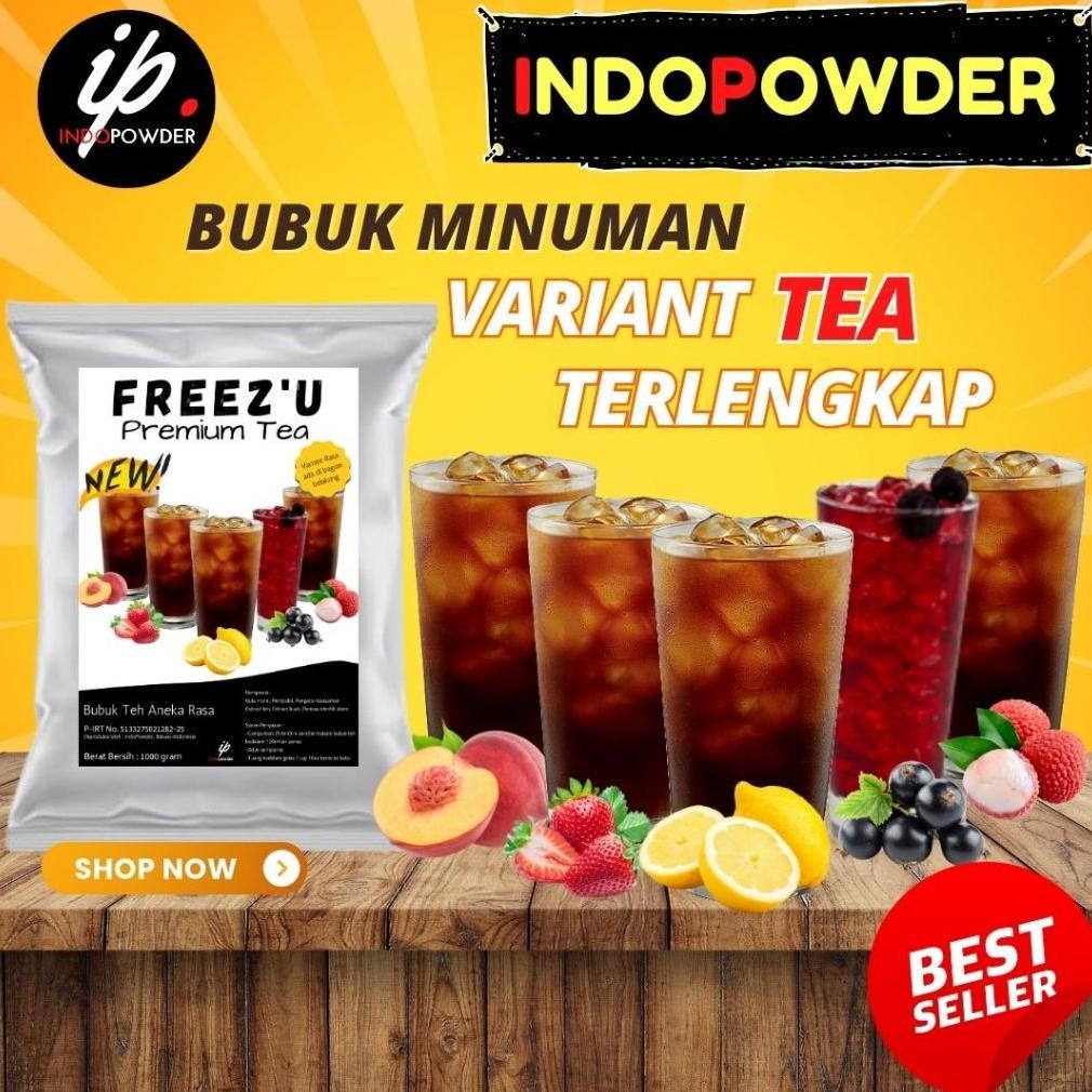 

FREEZ'U PREMIUM VARIANT TEA 1Kg - VArian Tea - Bubuk Minuman Teh Aneka Rasa 1Kg Nugi
