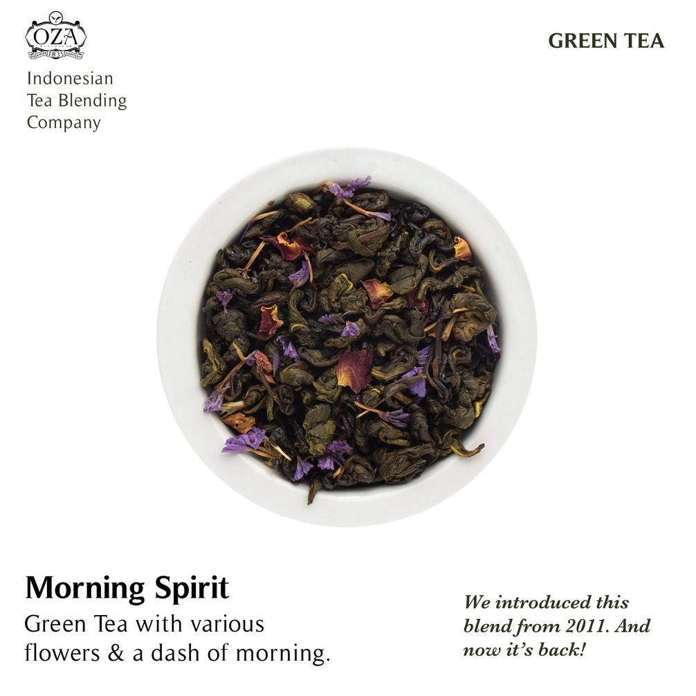 

OZA Tea - Morning Spirit | Artisan Tea - Green Tea | Specialty Grade | Teh Premium | 40 gram (20 cups) Nugi