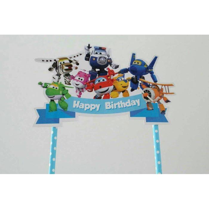 cake toppers superwings / toppers kue ultah superwings