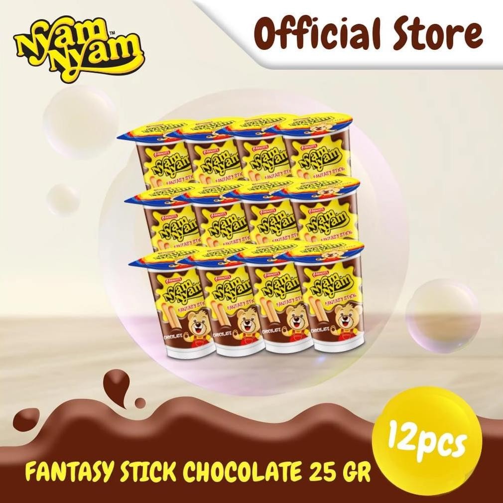 

Nyam Nyam Fantasy Stick | Isi 12 Cup @ 25 Gr | Arnotts Nugi