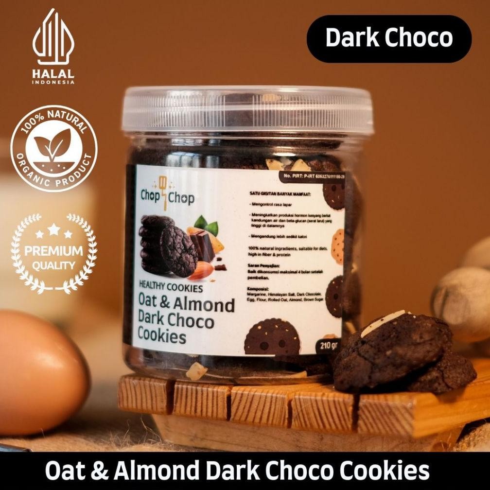 

Oat & Almond Dark Choco Cookies - Cookies Sehat Rendah Kalori Nugi