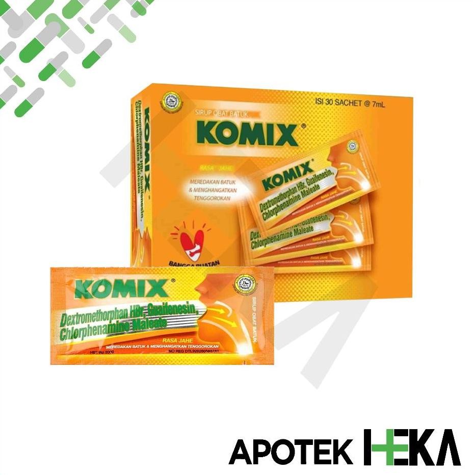 

Komix Rasa Jahe Box Isi 30 Sachet Meredakan Batuk