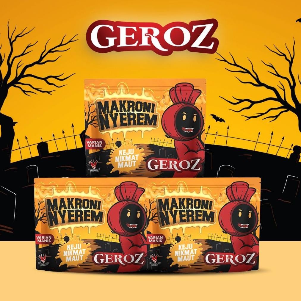 

Geroz - Makroni Nyerem - Varian Manis Rasa Keju Nikmat isi 3 Nugi