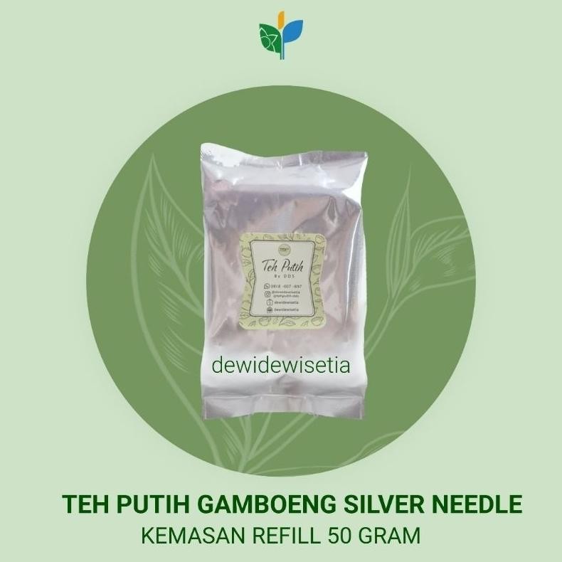 

Teh Putih Gamboeng Premium Silver Needle kemasan refill Nugi