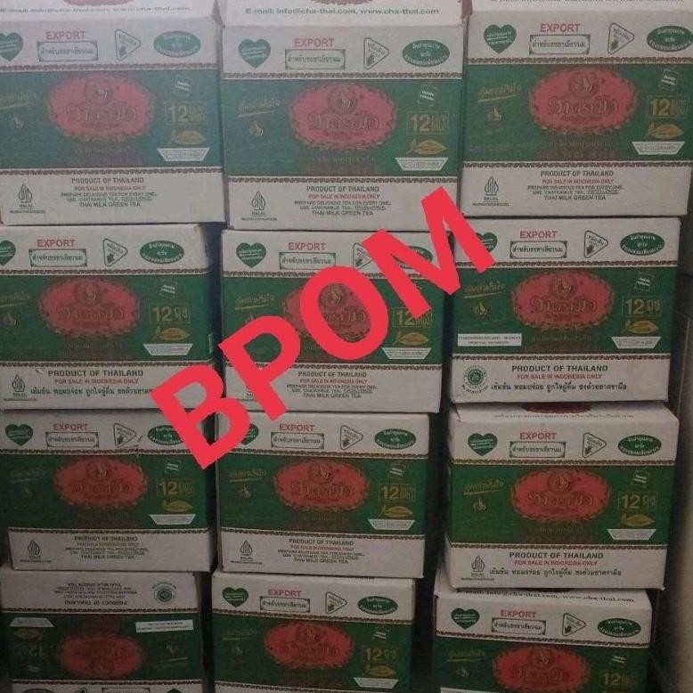 

Chatramue green tea 200 gram teh hijau thailand bpom 1 dus isi 12 Nugi