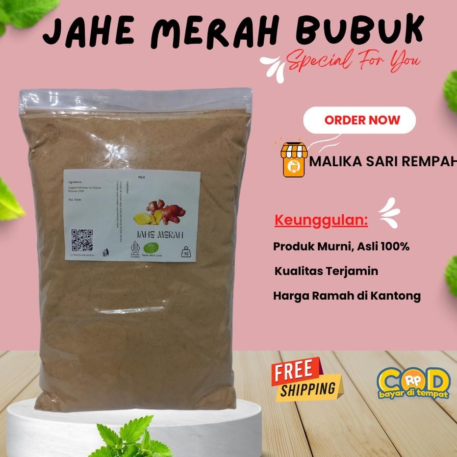 

Jahe Merah Bubuk Murni 1 Kg Msr Zingiber Officinale Varietas Rubrum Powder 1 Kg