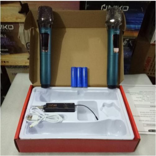 Mic Wireless Advance Isi 2 Microphone Professional Mic 301 Mic-301 Original Dan Terpercaya