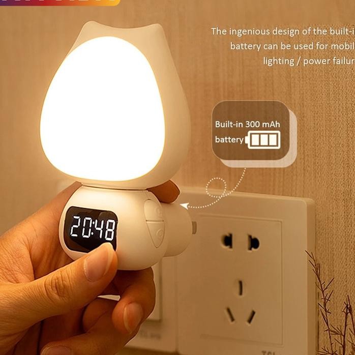 Viva Lampu Tidur El Kucing Led Wireless Lampu Tidur Jam Remote Dital Rechargeable Nht Lht Remote Con