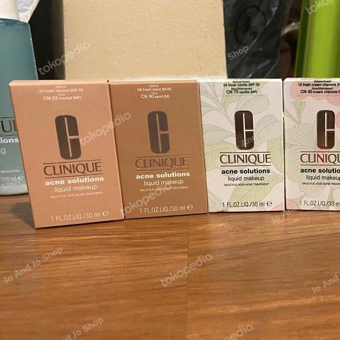 Clinique Foundation Acne Solutions Foundation Kulit Berjerawat Wajah Wanita Liquid Concealer