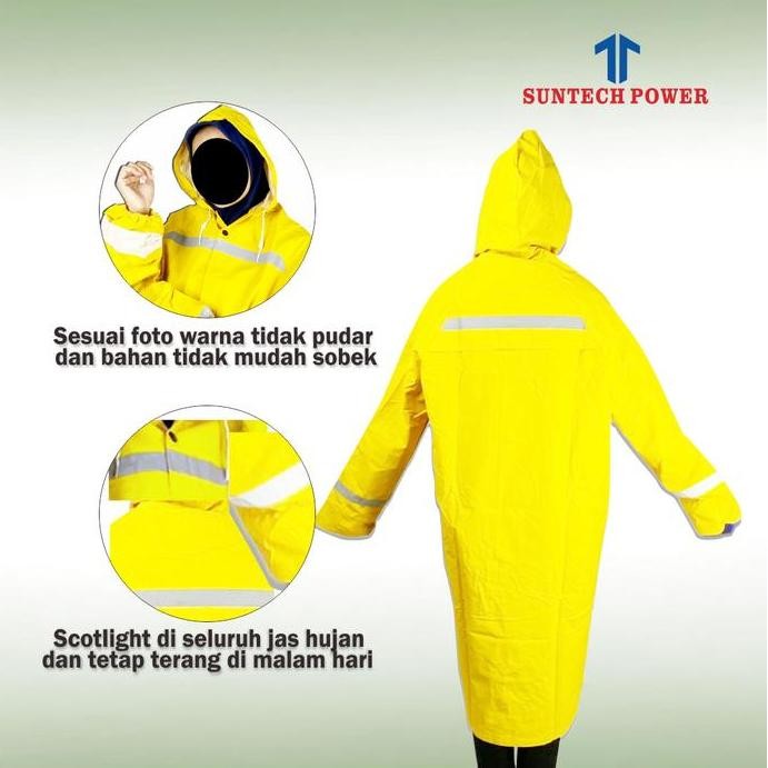 Jas Hujan Terusan Ponco Merk Aether Jas Hujan Proyek Warna Kuning