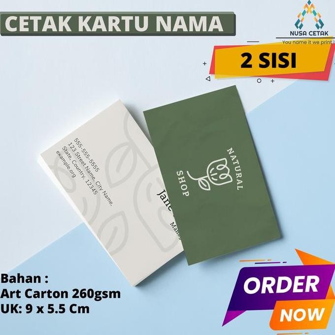 

Print Kartu Nama 2 Sisi - 1 Hari Pengerjaan Murah !