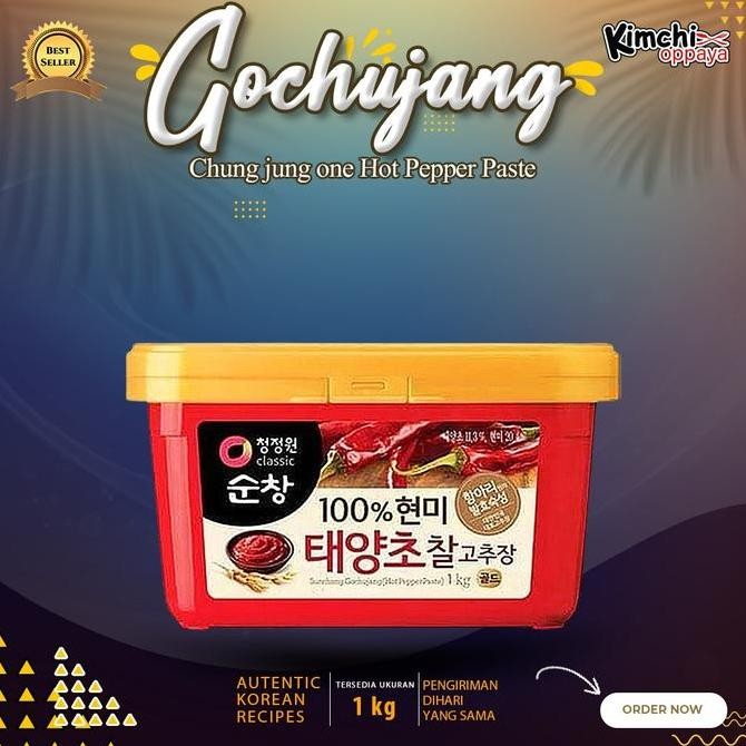 

Chung Jung One Gochujang 1 KG Sambal Pasta Korea Hot Pepper Paste
