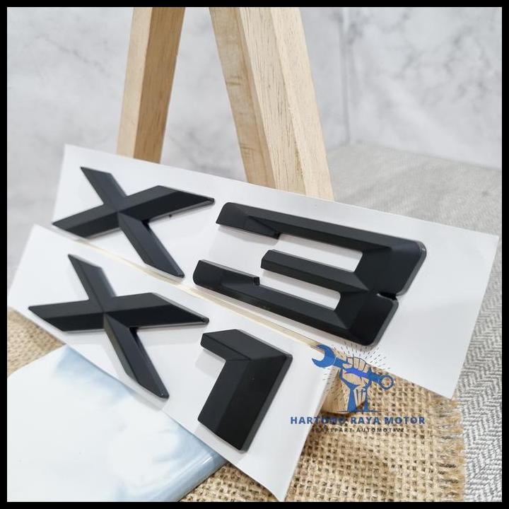 TERBARU EMBLEM STICKER BAGASI BMW X3 X1 EMBLEM BMW- BLACK 