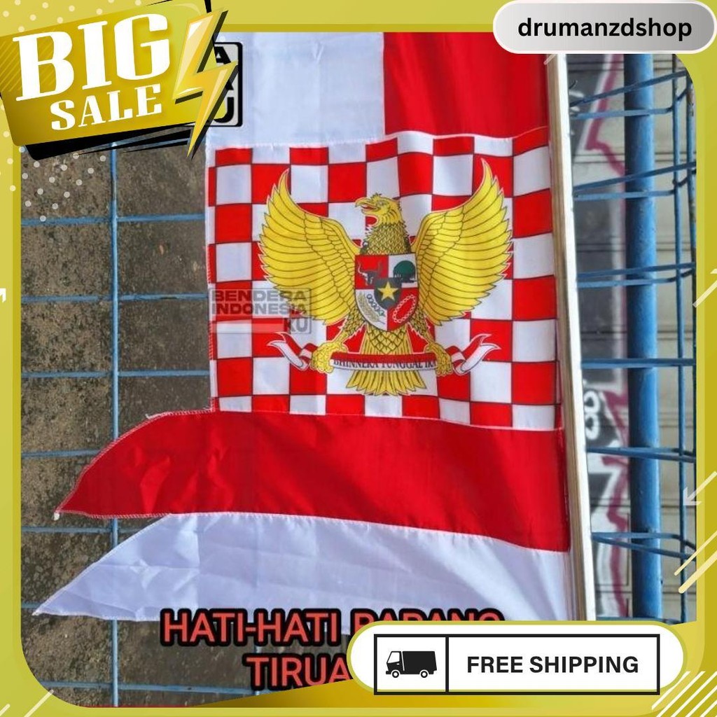 Umbul Umbul 4Meter Garuda / Umbul Merah Putih Dirgahayu 6.6