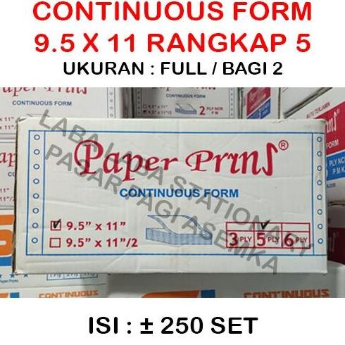

TERBARU - Continuous Form Merk Paper Print 9.5x11 5 ply