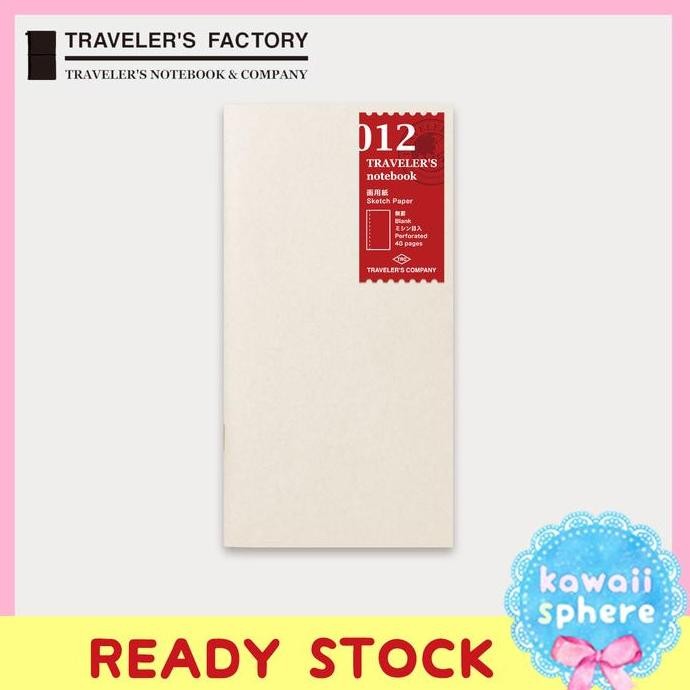 

TERLARIS - Travelers Notebook Refill 012 | Sketch Paper Perforated | Regular Size