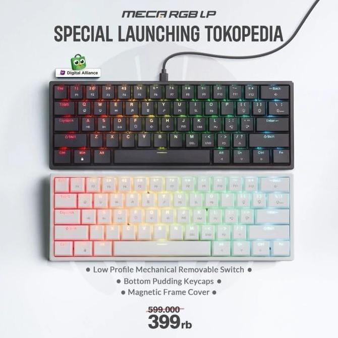 NEW Keyboard Digital Alliance Meca 6 RGB - Keyboard Gaming DA Meca 6 RGB