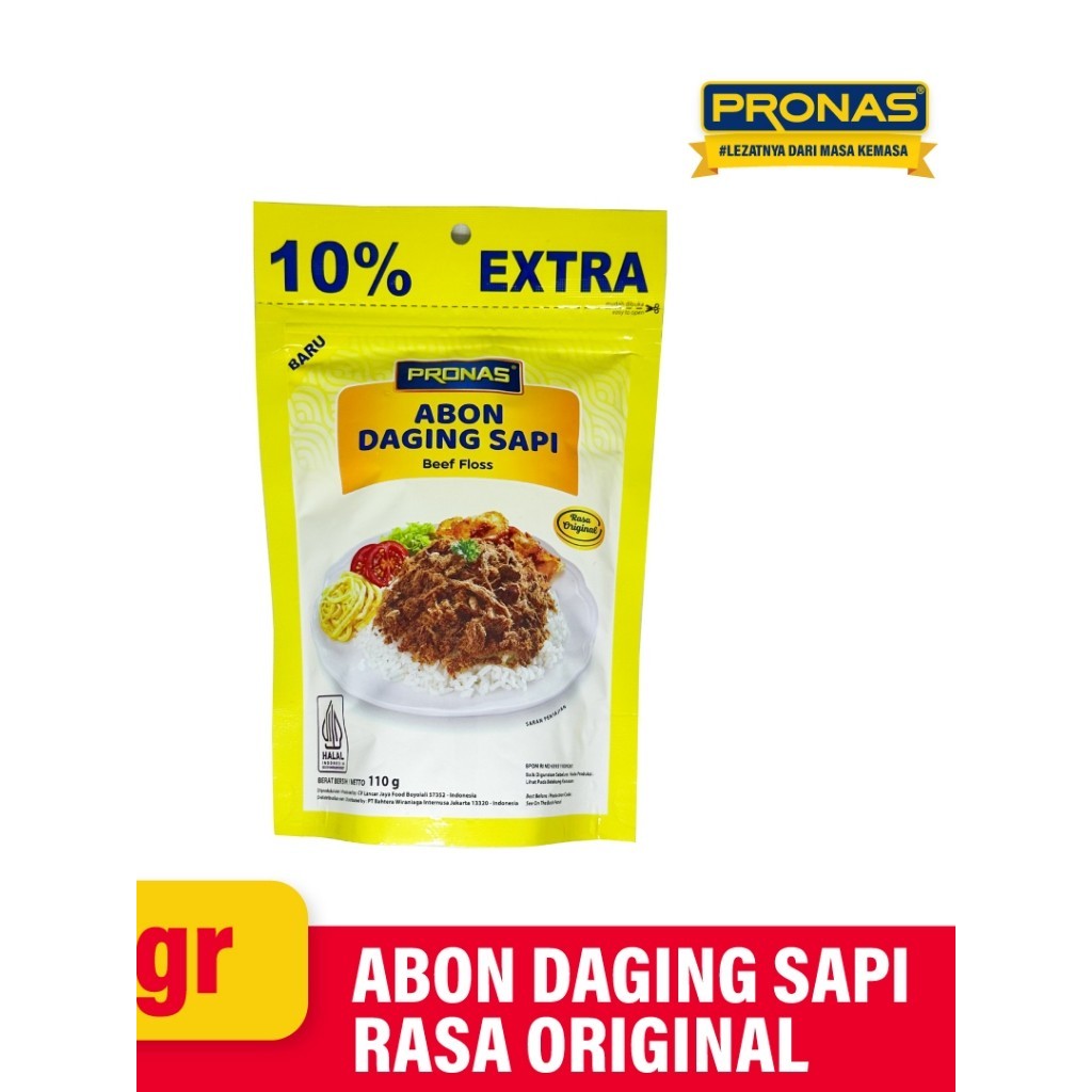 

New Pronas Abon Daging Sapi 100 g dengan kemasan Ziplock Terlaris