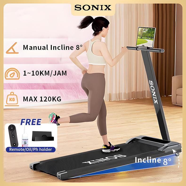 Ready Sonix Treadmill Incline T Model Sport Treadmill Sudut 8 Sudut Electric Low Watt Dapat Dilipat 