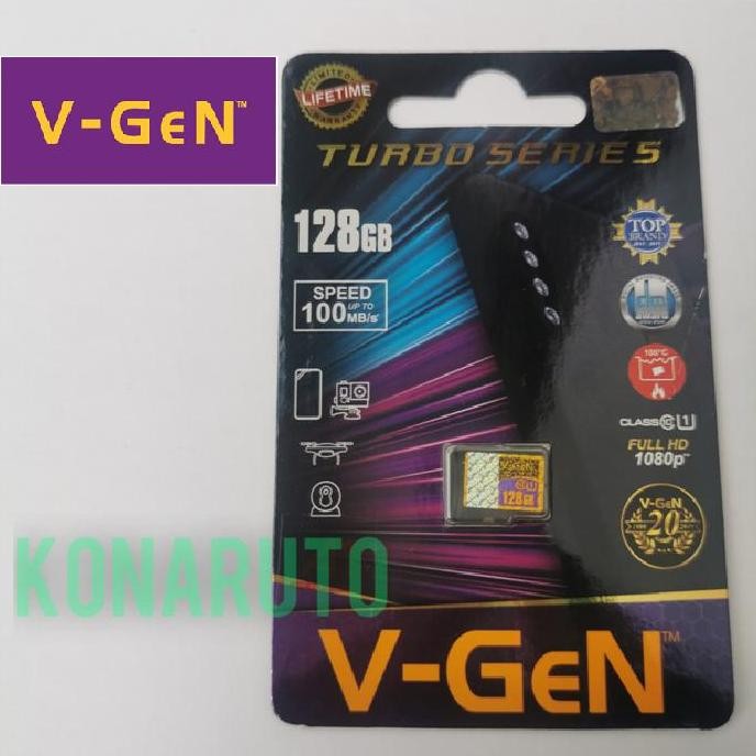 MicroSD 128GB Class10 V-GeN Turbo Micro SD Vgen Memory Original 128 GB