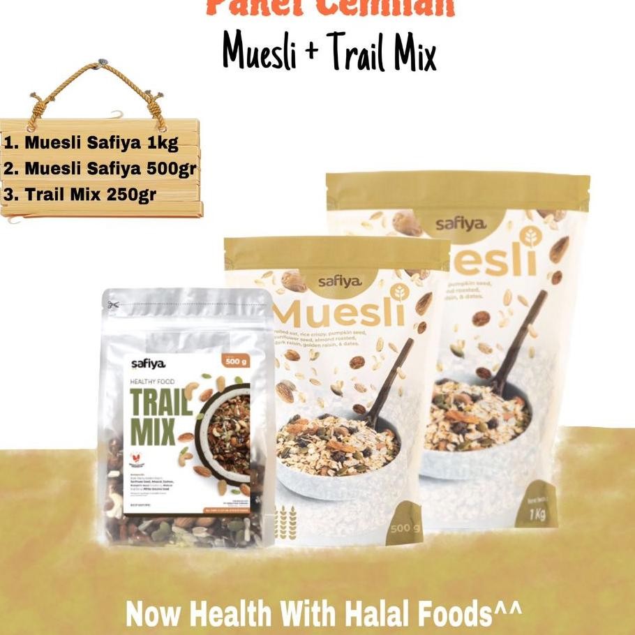 

Paket Sarapan Cemil Trail Mix Dan Muesli 1 Kg Dan Gr Trail Mix 250 Gr Sarapan Sehat