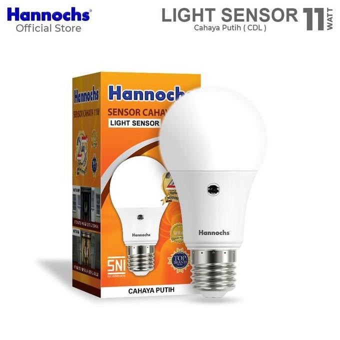 Hannochs Lampu LED Light Sensor 11 watt cahaya Putih (Paket 3pcs) GM