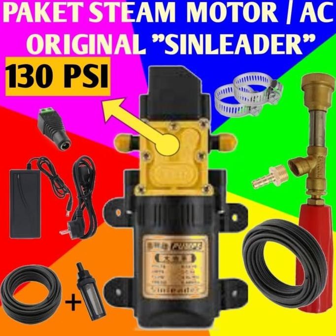 Paket Cuci Motor Ac Steam Mobil Sprayer Gun Pompa Dc 12V Sinleader