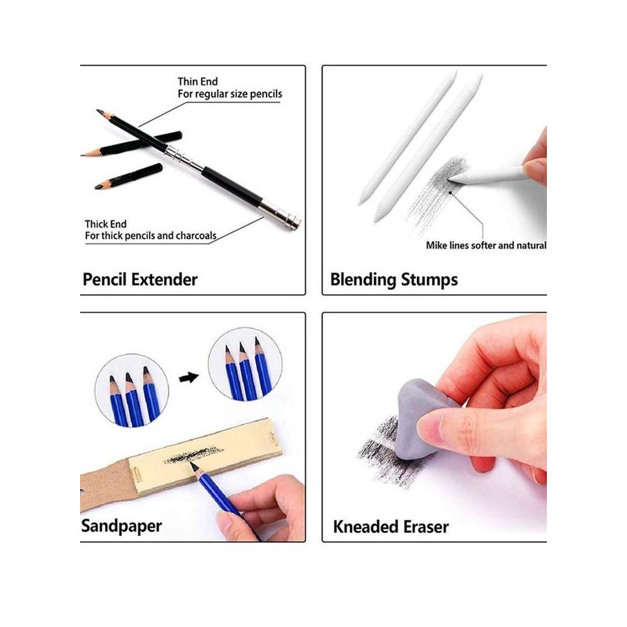 

BVIEW Profesional Sketching Art Set 48 Pcs