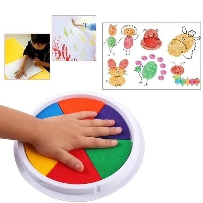 

25 Warna Cap Tangan Painting Finger Painting Melukis Dengan Jari Anak