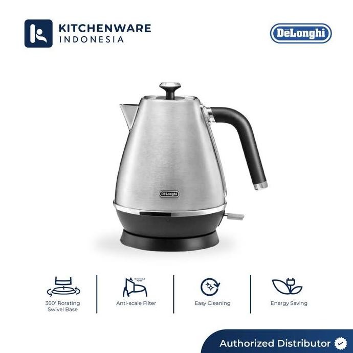 Delonghi Kbi2001.M Kettle Stainless Steel Teko Pemanas Air Elektrik