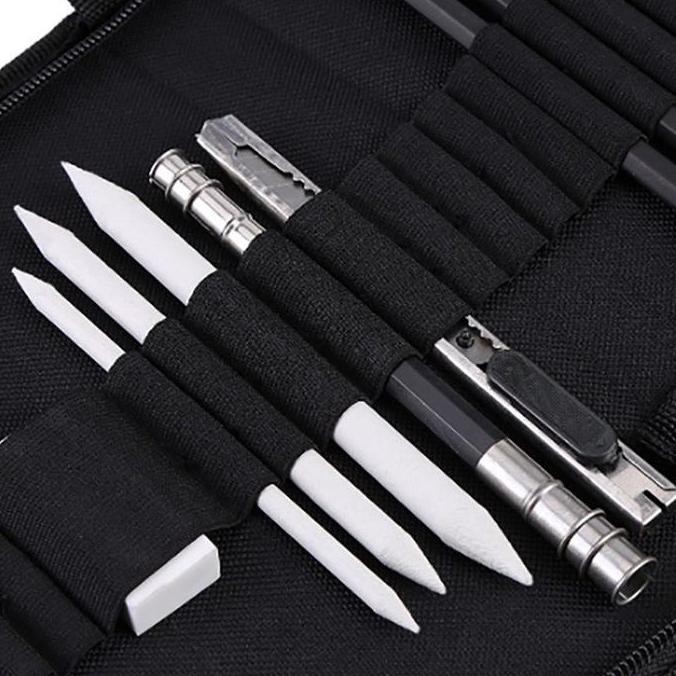 

35PCS/Set Drawing Set / Sketch Kit / Art Drawing Kit / Sketsa Pensil Pisau Penghapus Dan Pensil Gambar Untuk Keperluan Sekolah Pencil Drawing Set