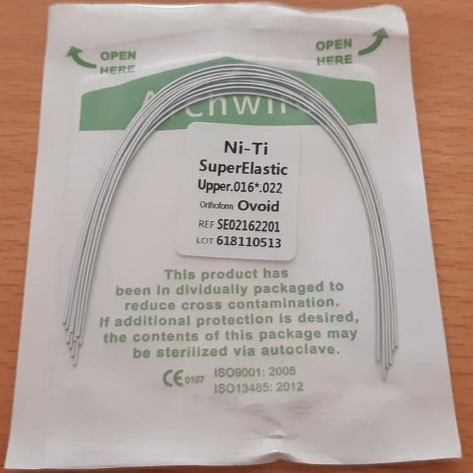 Dental Kawat Niti Recta kawat behel gigi Niti Recta 16x22 UPPER