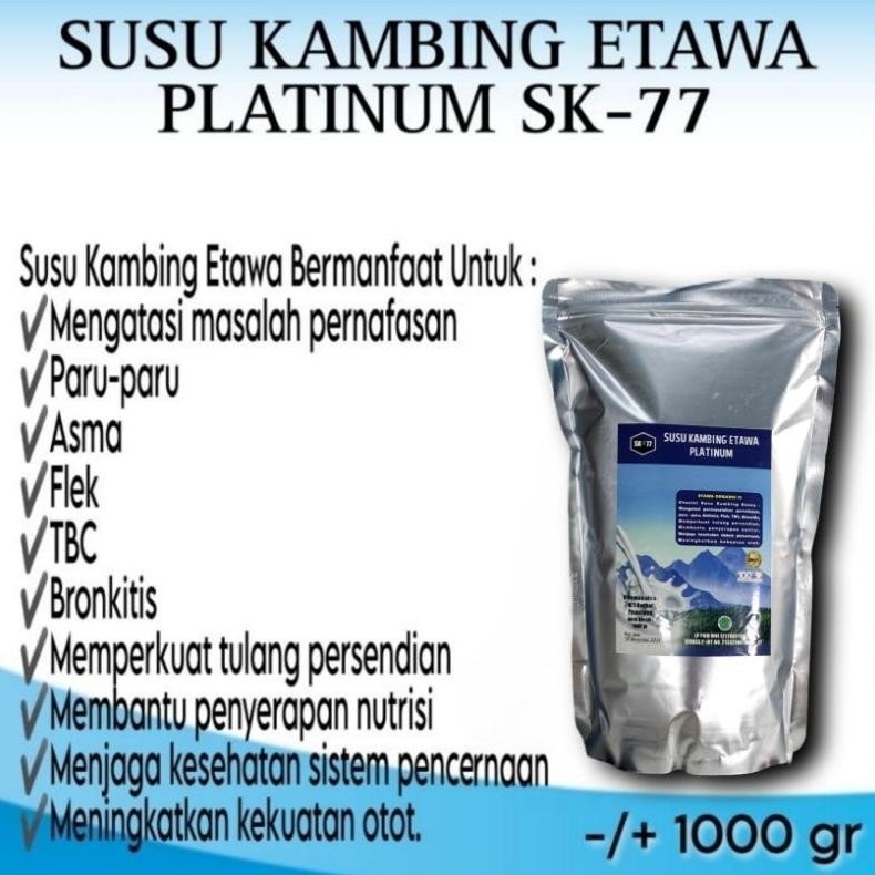 

SUSU KAMBING ETAWA PLATINUM SK77 ORIGINAL 1000gr / 1KG Nugi