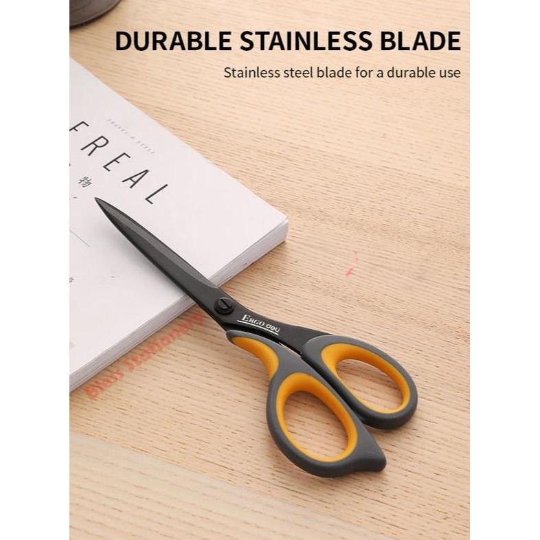 

Deli Gunting Hitam Gunting Anti Lengket 210Mm Soft Handle Scissors