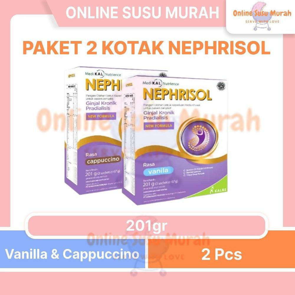 

NEPHRISOL VANILA CAPPUCINO PAKET 2 KOTAK 201 GR CAPUCINO 201GR SUSU DEWASA SSKD Nugi