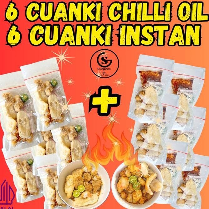 

.Paket Bundling 6 Cuanki Chilli Oil X 6 Cuanki Instan Cabai Bubuk Hotpot Instan
