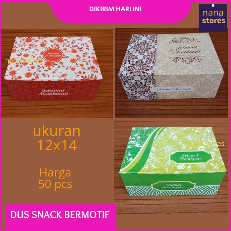 

50 PCS Dus kue ukuran 12x14 , dus snack ukuran 12x14 RB Nugi