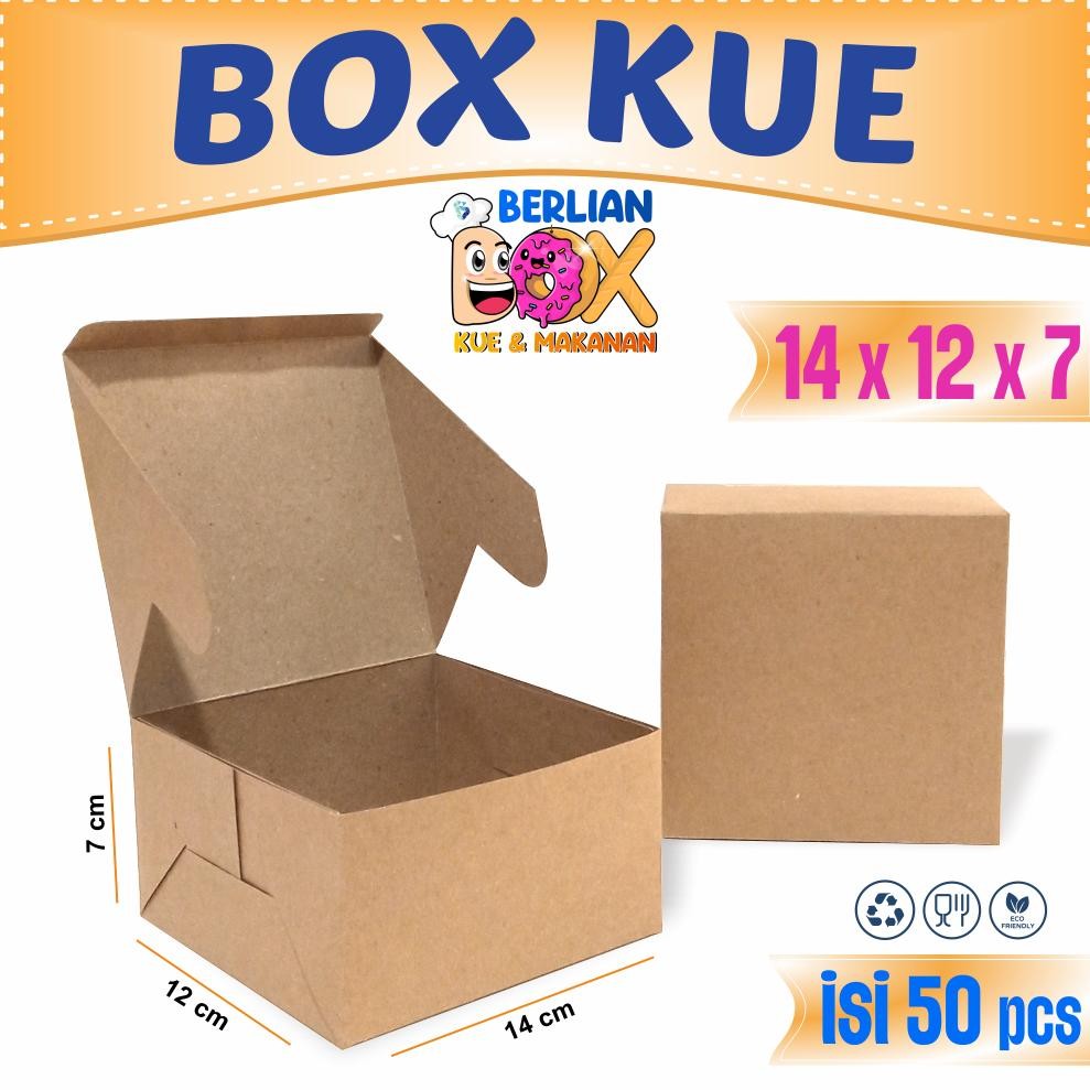 

Dus Snack Kraft Polos 12x14 cm Box Kraft 300gsm Kotak Dus Makanan Martabak/ Dus Singkong Keju (50 PCS)) Nugi