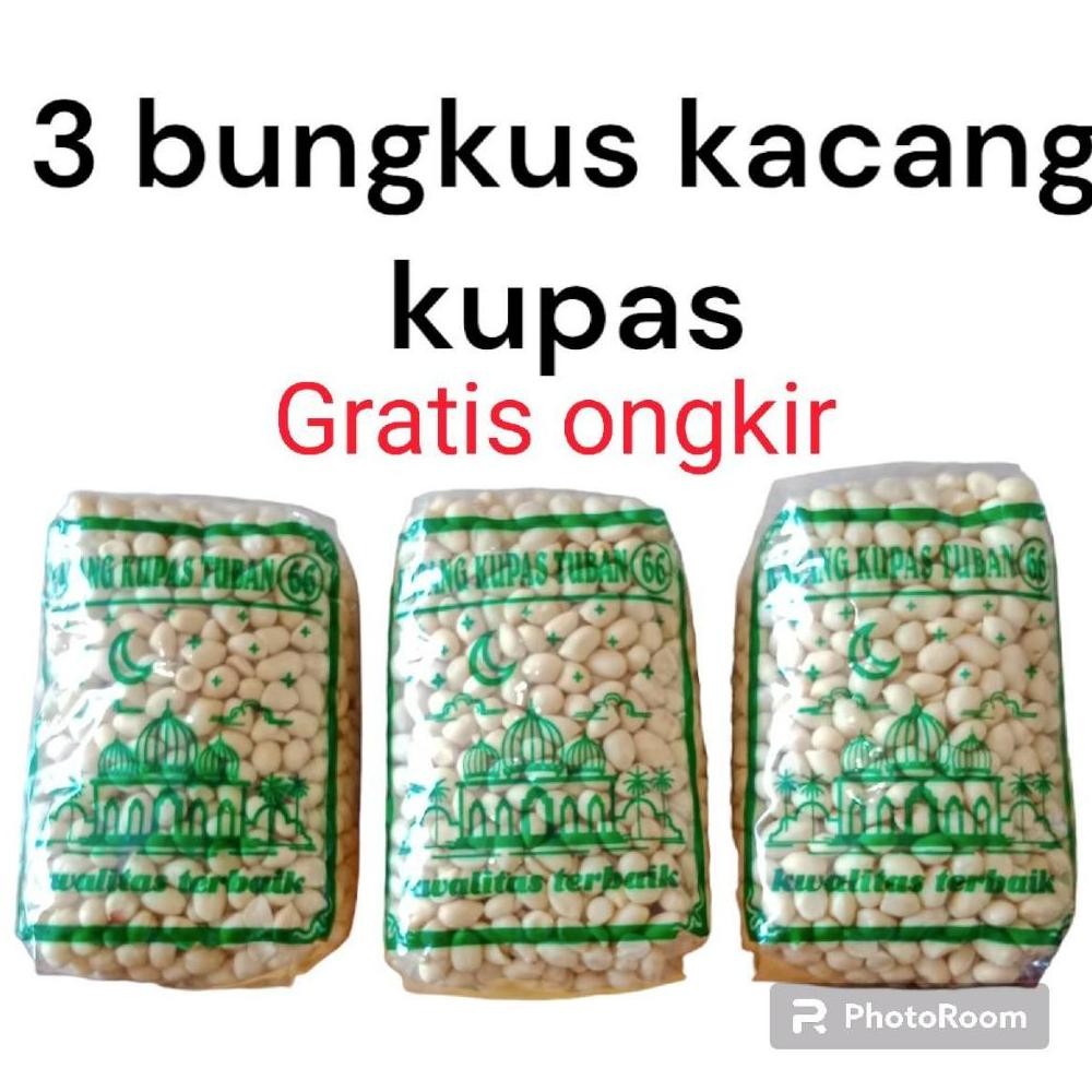 

3 Pack Kacang Kupas | Kacang Tanah Mentah Kupas 250 GRAM/ BUNGKUS Nugi