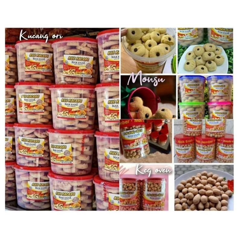 

Aneka Kue Produk Mak Enak - Kue Kacang Mak Enak - Kacang Oven - Monde Susu - Lidah Kucing - Egg Roll Nugi