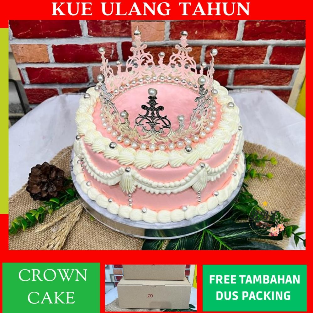 

Crown cake / mutiara /Mahkota Cake /Korean Cake / Kue Ulang Tahun / Cake Ulang Tahun / Birthday Cake Nugi