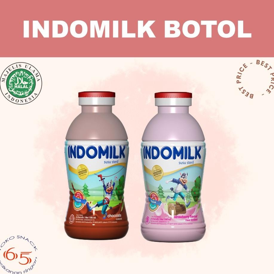 

indomilk botol 190 ml. Susu uht. DUS Nugi