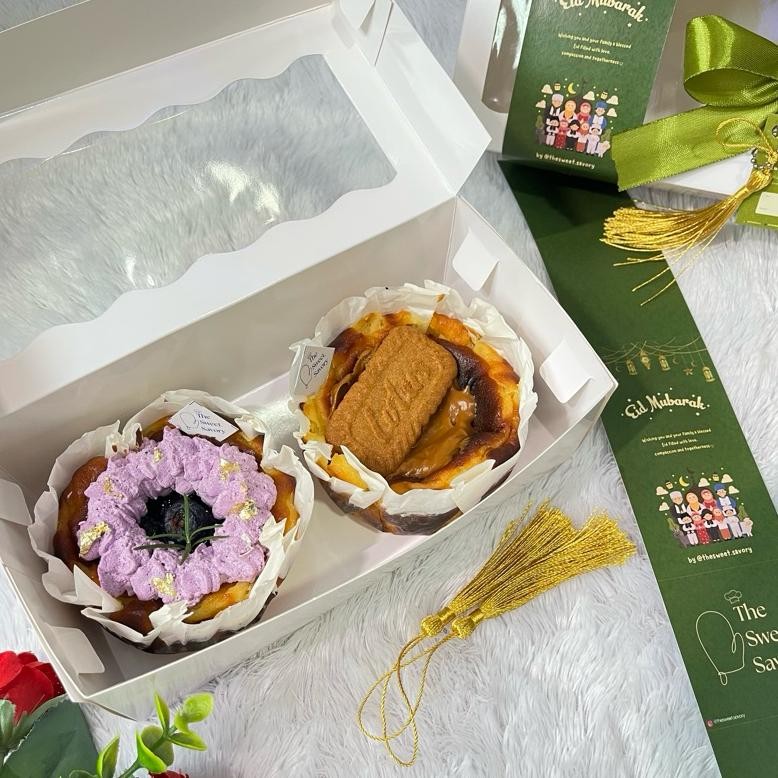 

Hampers burnt cheesecake isi 2 (D10cm) Nugi