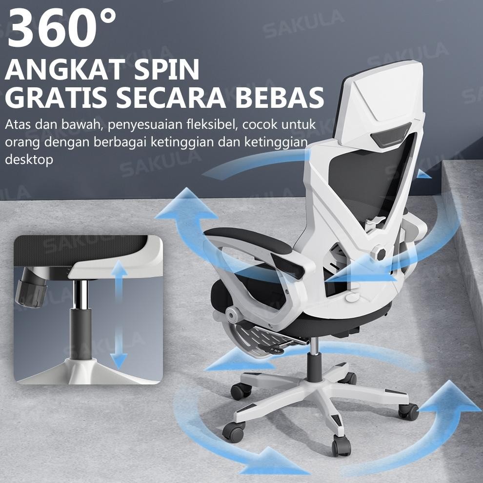 Weyon Sakura Kursi Kantor Angkat Kursi Kantor Yang Nyaman Dekompresi Kursi Mesh Kursi Putar Ergonomi
