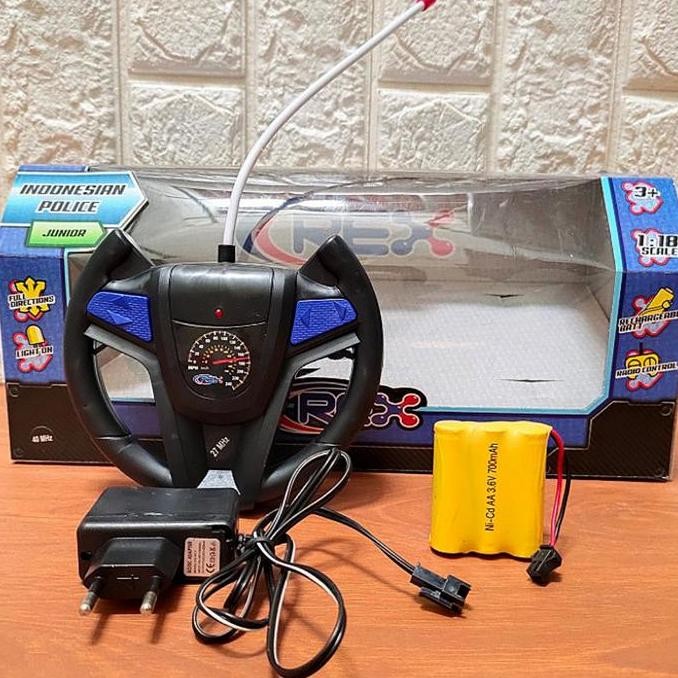 MAINAN RC MINIATUR MOBIL POLISI PATROLI REMOTE CONTROL LAMPU & SIRINE