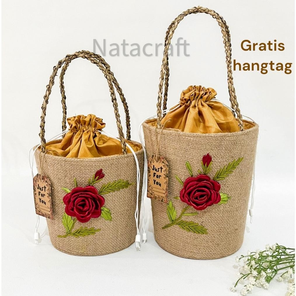 Natacraft-Premium Tas Hampers Goni Goodie Bag Tas Souvenir Tas Hampers Natal / Imlek / Lebaran Nugi